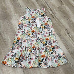 Arket Girl's Light Pink Dress With Dark Pink stripes and‎ Pockets (9-10yrs)